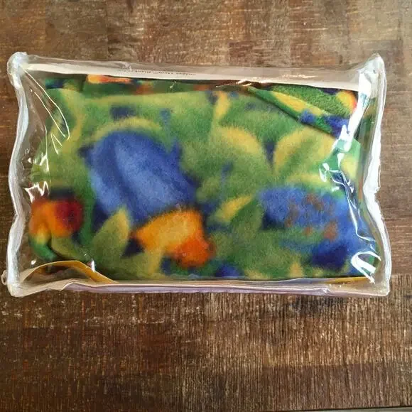 NWT David Textiles Shaggy Quilt Kit Blue Yellow Lizard Snail Fleece 51"x58" - Picture 4 of 6